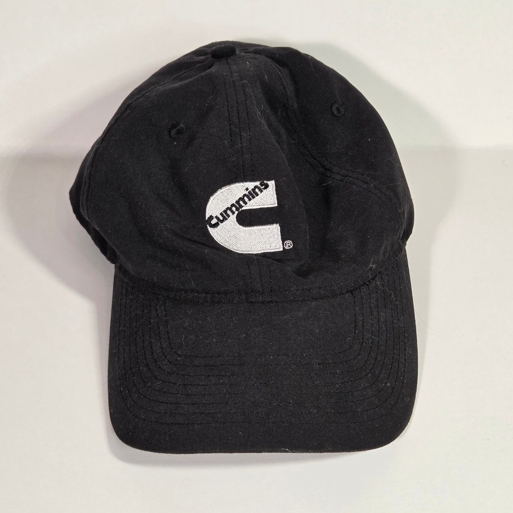 Cummins Diesel Engine Logo Hat Trimark Black Baseball Cap Adjustable Trucker
